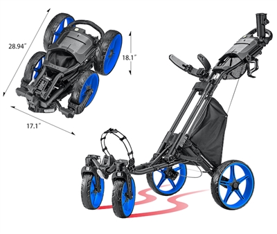 4 Wheel Golf Push Cart - The Caddycruiser ONE Tour